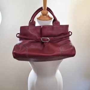 Red Leather Kenneth Cole New York Purse